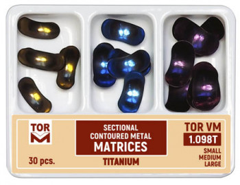 Sectional Contoured Metal Titanium Matrices 1.098T (30 pcs.)