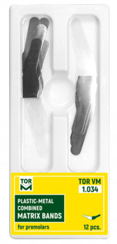 Plastic-Metal Combined Matrix Bands for Premolars 1.034 (12 pcs.)