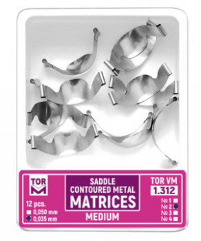 Saddle Contoured Metal Matrices medium 1.312 (12 pcs.)