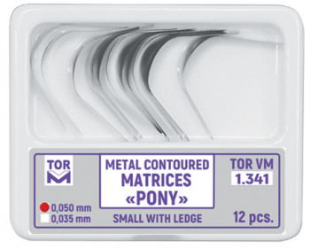 "Pony" metal contoured matrices small with ledge 1.341 (12 pcs.)
