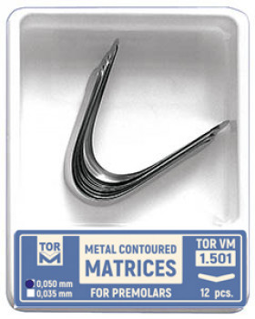 Metal Contoured Matrices for Premolars 1.501 (12 pcs.)