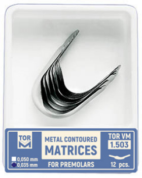 Metal Contoured Matrices for Premolars 1.503 (12 pcs.)
