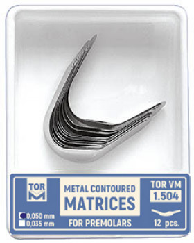 Metal Contoured Matrices for Premolars 1.504 (12 pcs.)