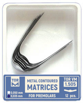 Metal Contoured Matrices for Premolars 1.505 (12 pcs.)