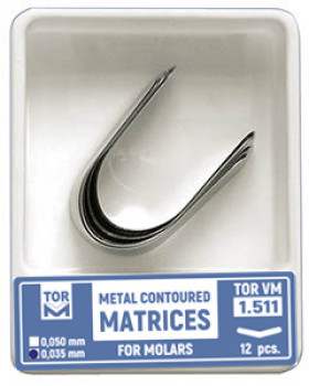 Metal Contoured Matrices for Molars 1.511 (12 pcs.)