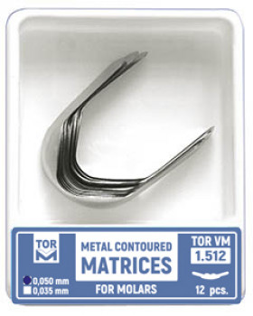 Metal Contoured Matrices for Molars 1.512 (12 pcs.)