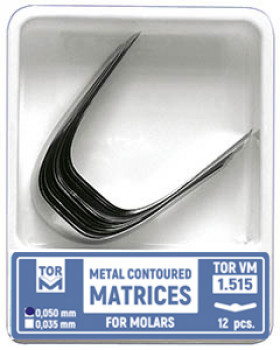 Metal Contoured Matrices for Molars 1.515 (12 pcs.)