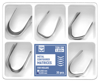 Metal Contoured Matrices for Molars 1.510+ (30 pcs.) - TOR VM