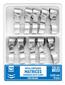 Metal Contoured Matrices for Molars Combined with Clamp 1.559 (10 pcs.)
