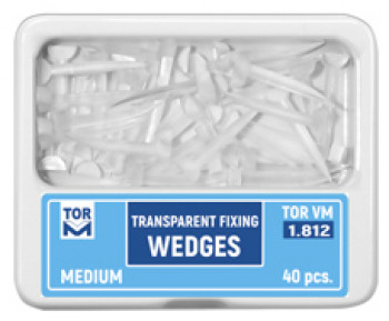 Transparent Plastic Wedges, Medium 1.812 (40 pcs.)
