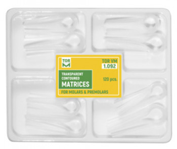 Kit of Premolar and Molar Transparent Contoured Matrices 1.092 (120 pcs.)