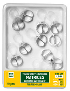 Premolar Transparent Contoured Matrices Combined with Clamp 1.094 (10 pcs.)
