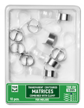 Molar transparent contoured matrices combined with clamp 1.095 (10 pcs.)
