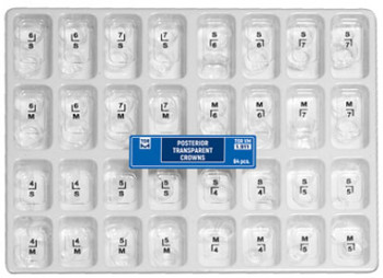 Posterior transparent crowns 1.911 (64 pcs.)