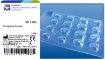 Transparent crowns for frontal surface of incisors 1.903 16 pcs.