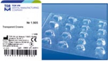 Transparent crowns for approximal surface of small and medium incisors and canines 1.905 17 pcs.