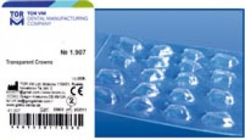 Transparentné korunky pre aproximalnú časť stredných a velkých rezákov a špičákov 1.907 18ks. - TOR VM